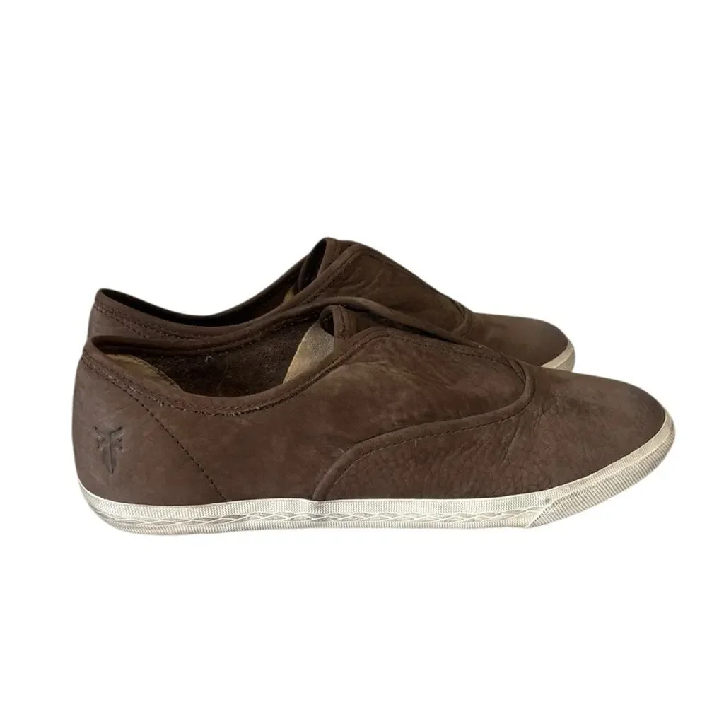 Frye Mindy Slip On Leather Loafer in Brown - Size 10